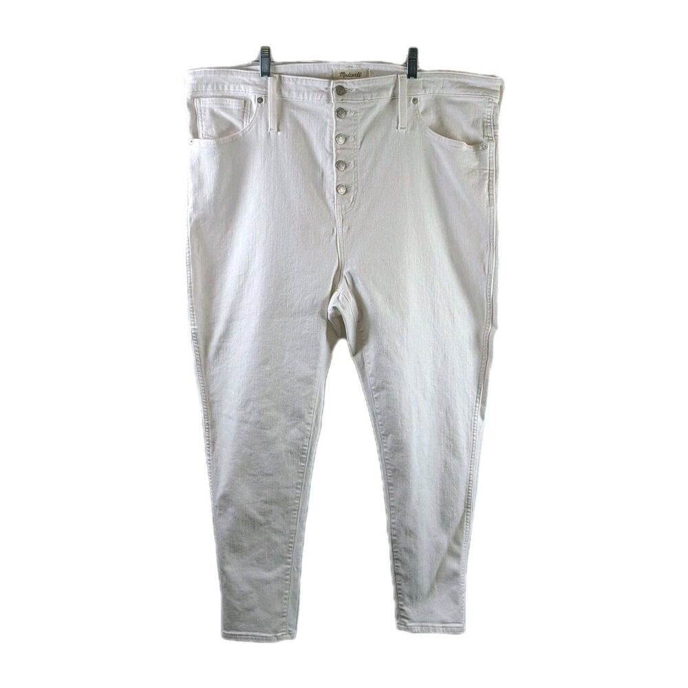 Madewell High-Rise Skinny Crop White Womens Jeans - Tagged 36 (22W) - 5 Button